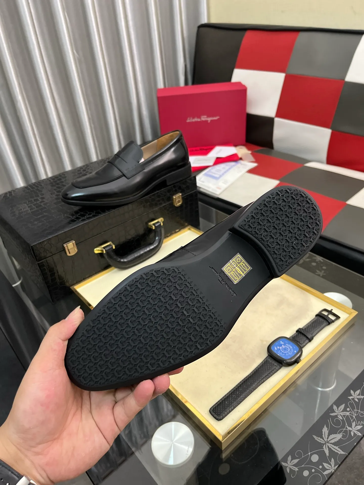 Men's shoes 💰600⌚️⌚️[Salvatore Ferragamo] Ferragamo business leather shoes, 1:1 top purchasing quality, imported selected original calfskin for the uppers, imported original soft water-dyed cowhide for the inner feet, imported original customized Italian handmade lightweight foam outsole, size: 39-44 5️⃣ options available